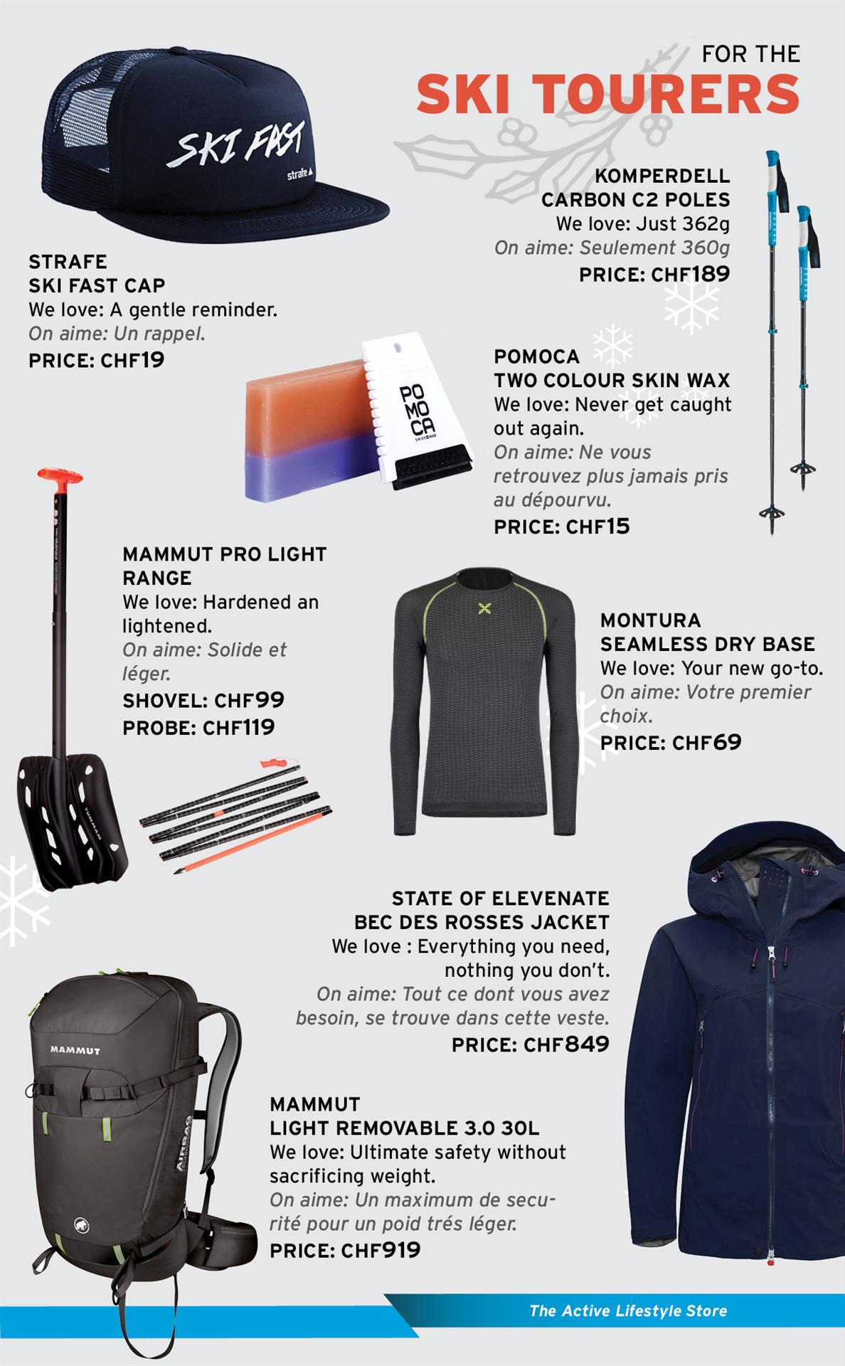 Gifts for the ski tourers